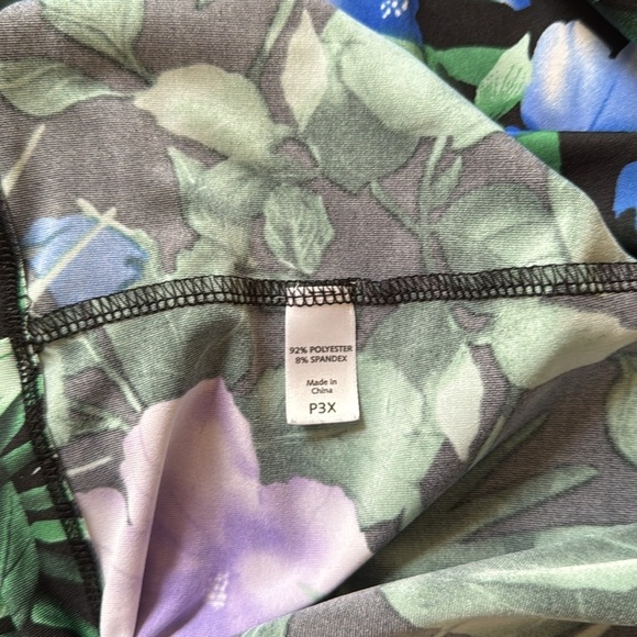 Stan Herman Silky Jersey Hibiscus plus dress size 3X - Picture 9 of 9